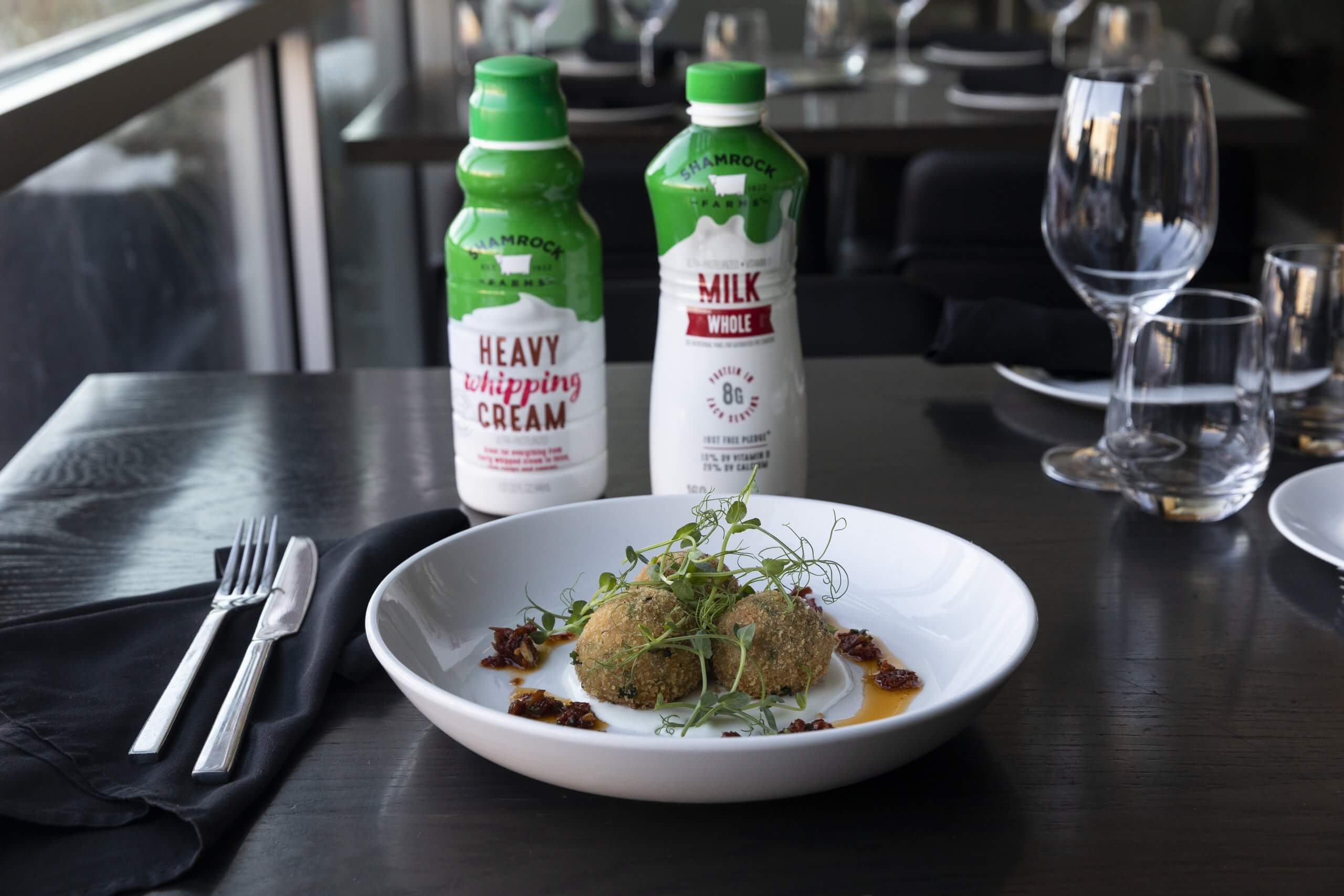 Fiery Beef Harissa Polpettes with Cooling Mint Goat Cheese Milk Sauce - Shamrock Farms