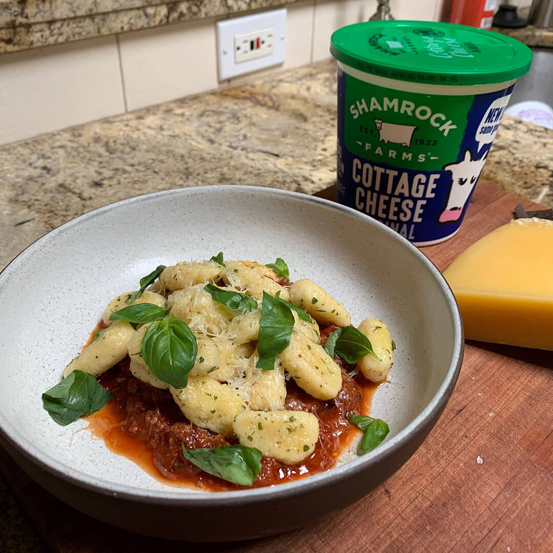 COTTAGE CHEESE GNOCCHI WITH ITALIAN SAUSAGE RAGU Shamrock Farms